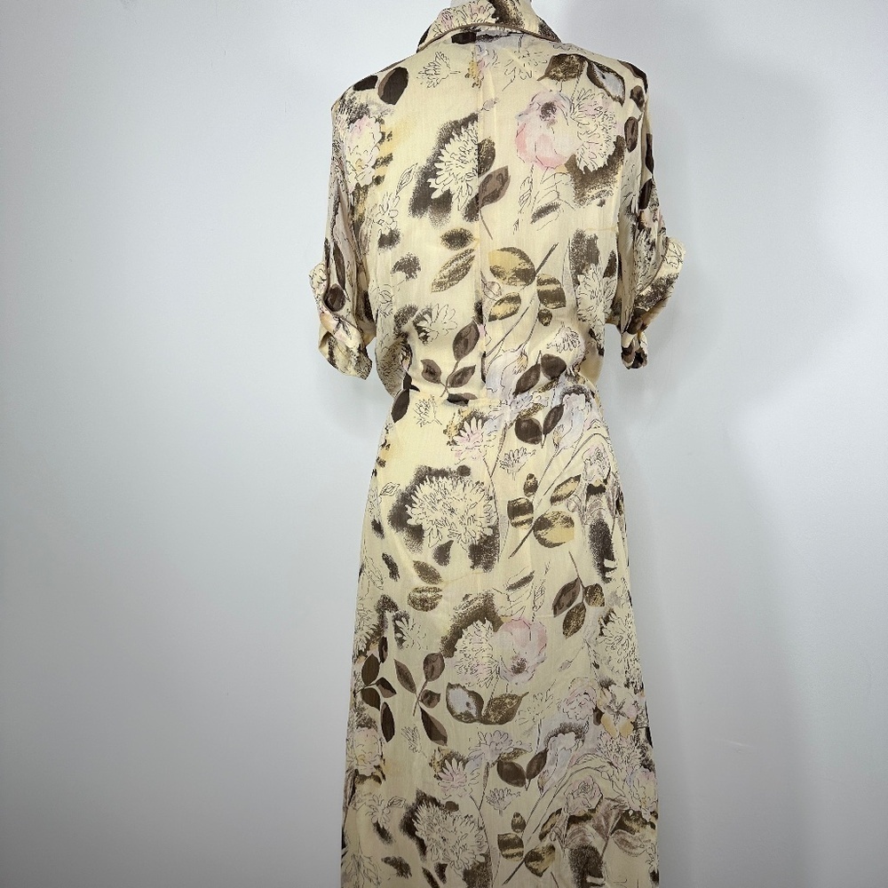 Komil Honolulu Hawaii Vintage 1980’s Buttons Floral Cottagecore Sundress Sz L - Picture 7 of 13